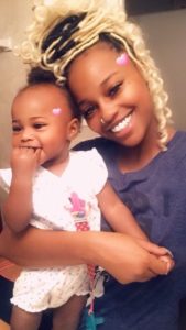 Mysean Coleman with her 2 year old daughter, Londyn