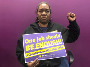 (Shantonia Jackson, CNA and steward at City View Nursing Home, also works at Berkeley Rehab)