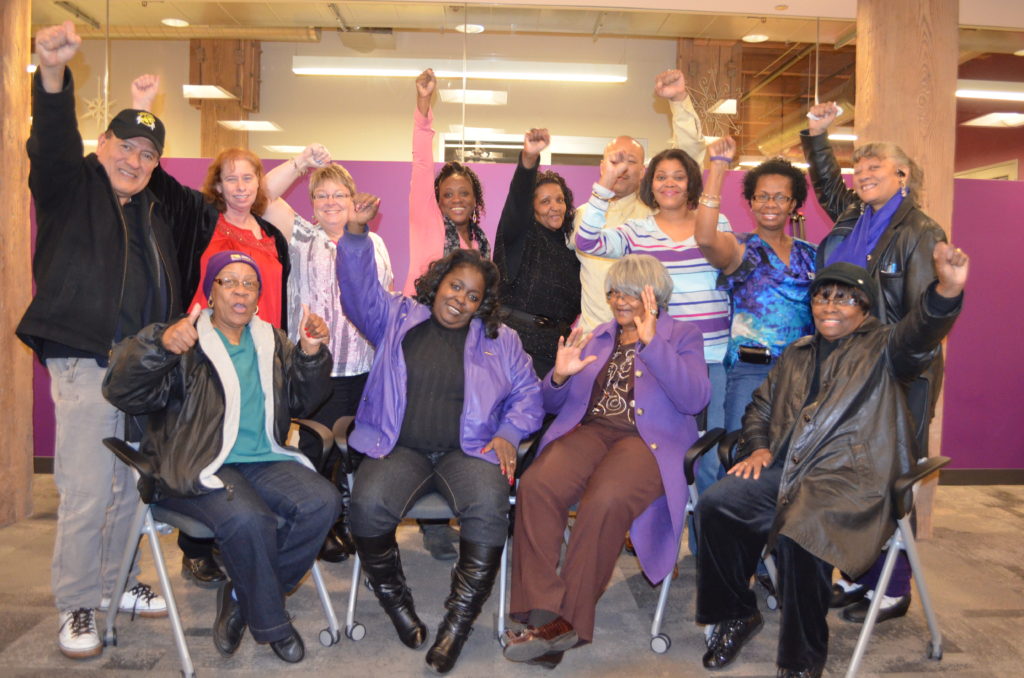 Members of the DORS bargaining team after counting the ratification ballots.