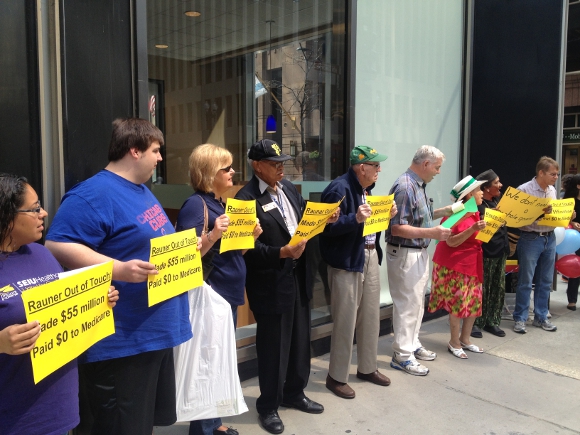 Rauner_HQ_protest_Medicare_Annivers_Nursing_Home_Member_Erika_Martin_580W_07_31_14