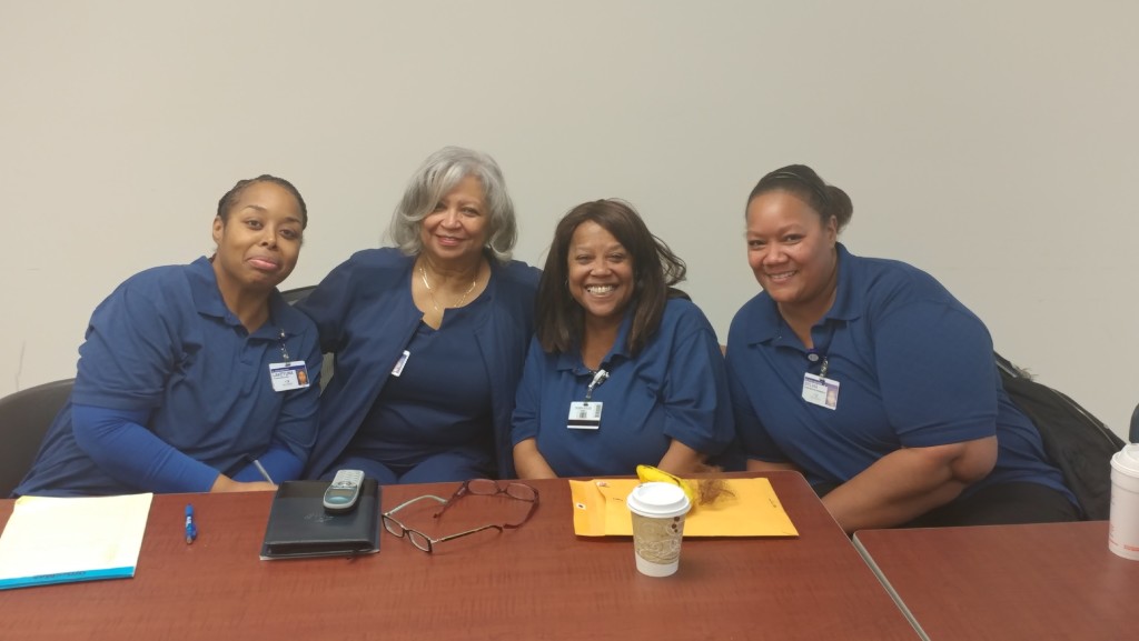 From left: Methodist Hospital workers, Bernita Drayton, Debra Boles, and Sylvia Green met with Methodist Hospital's management to discuss short staffing both the Southlake and Northlake campuses held coordinated marches on the boss, forcing management to address workers' concerns. 