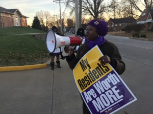 Day 12 of strike outside of Christian Care Nursing Home strike, December 12, 2017. 