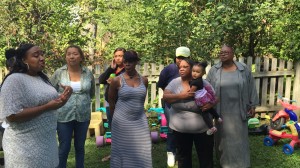 State Rep. Litesa Wallace speaks with Rockford-area child care providers and parents about stopping Gov. Rauner's rule changes that are decimating CCAP,  Wed, 09/23/15