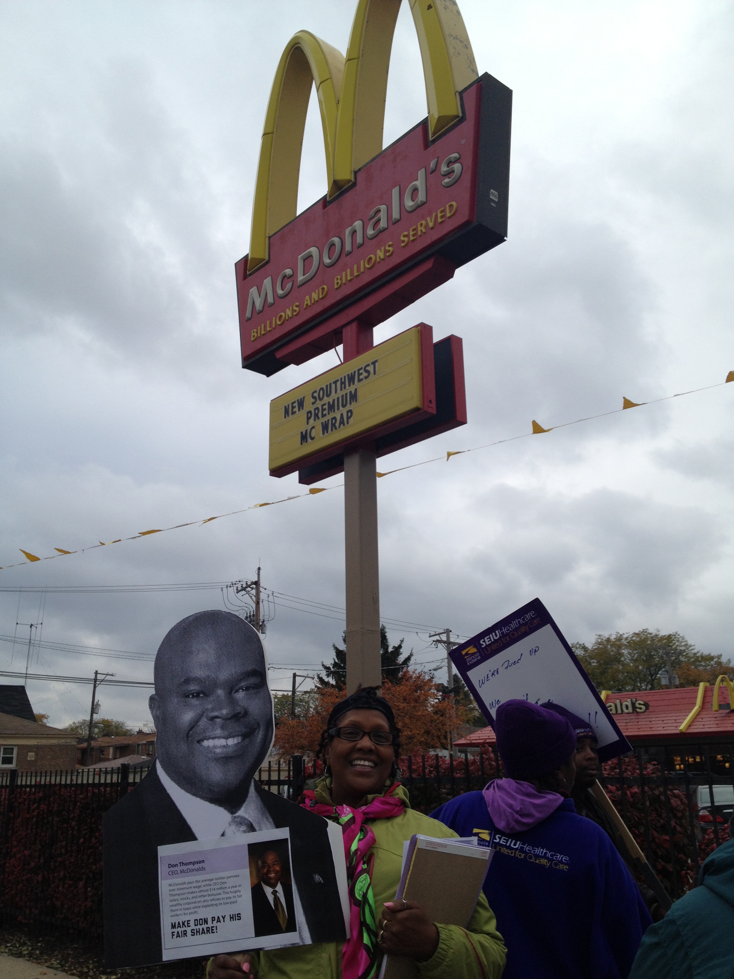 South Side, Chicago: workers call on McDonald's CEO to pay fair share in taxes, Nov. 1st, 2013