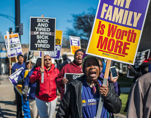 Nursing Home Workers marching_580