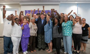 J.B. Pritzker held a roundtable event in September with our hospital leaders to talk about how to hold the hospital industry, and the Illinois Hospital Association specifically, accountable for refusing to pay living wages to hospital workers.