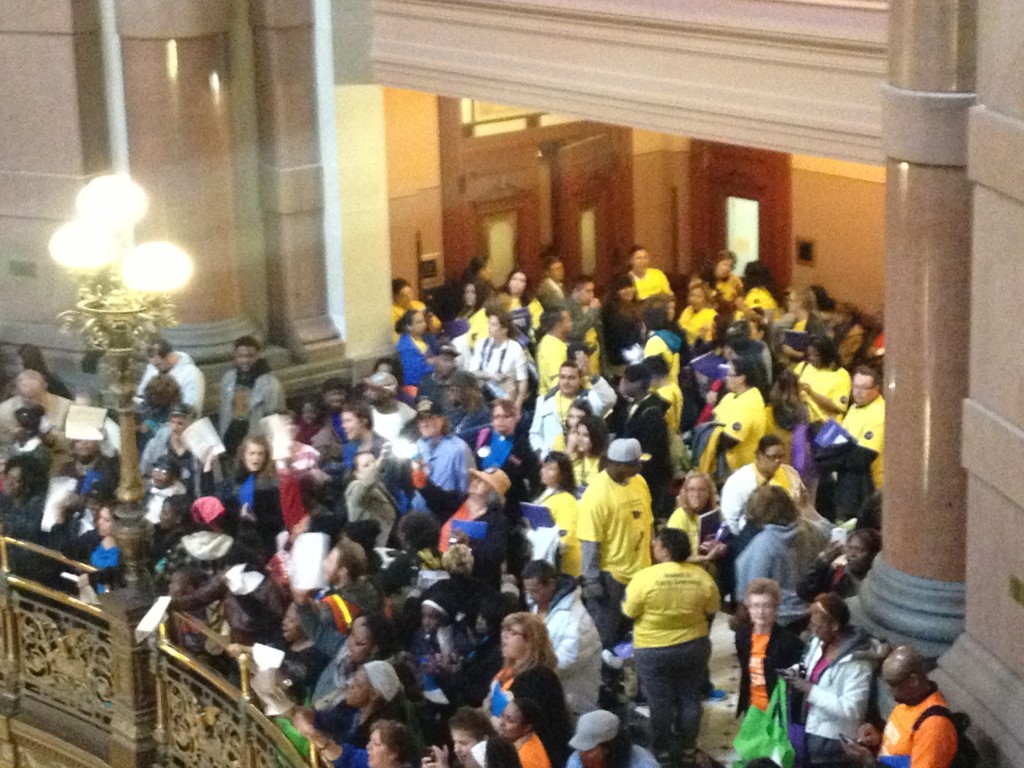 Working families converge onto the state capitol to demand that state lawmakers vote for the Fair Tax Act, 04/29/14