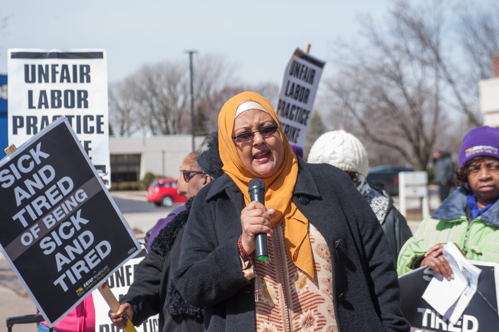 18.03.30 Veracare Nursing Home Strike23 Faith Leader