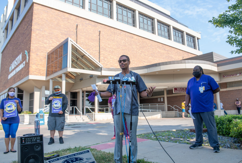 20.07.09 Loretto Hospital Strike Authorization Presser 01