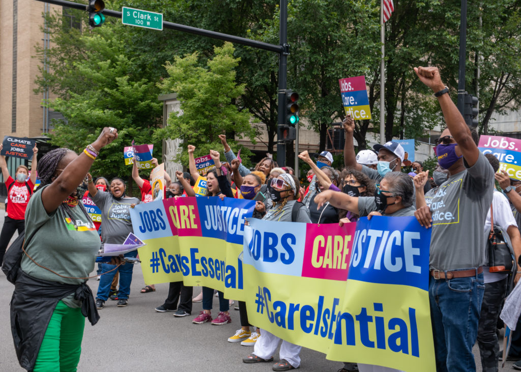 Photos from Care is Essential rally and march in Chicago on 07-13-21